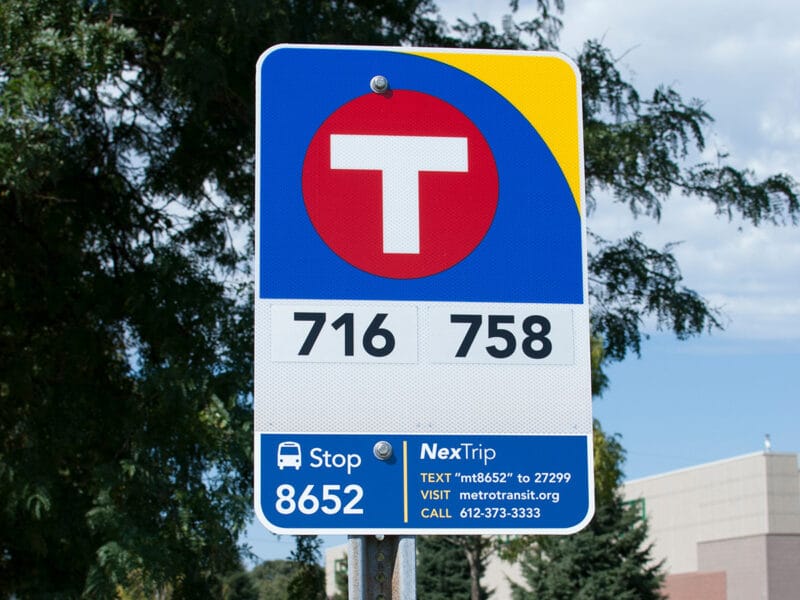 bus stop sign