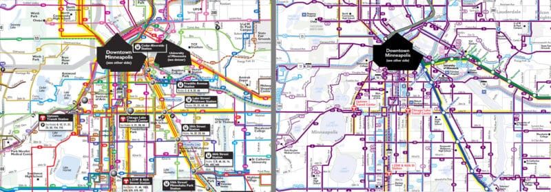comparison of old and new map design